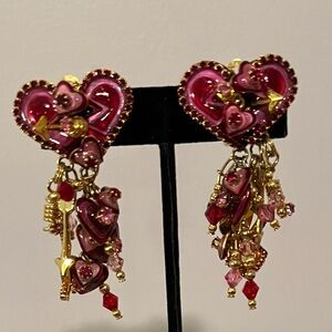 Lunch at the Ritz “Love Heart & Arrow” Earring and Charm/Brooch.